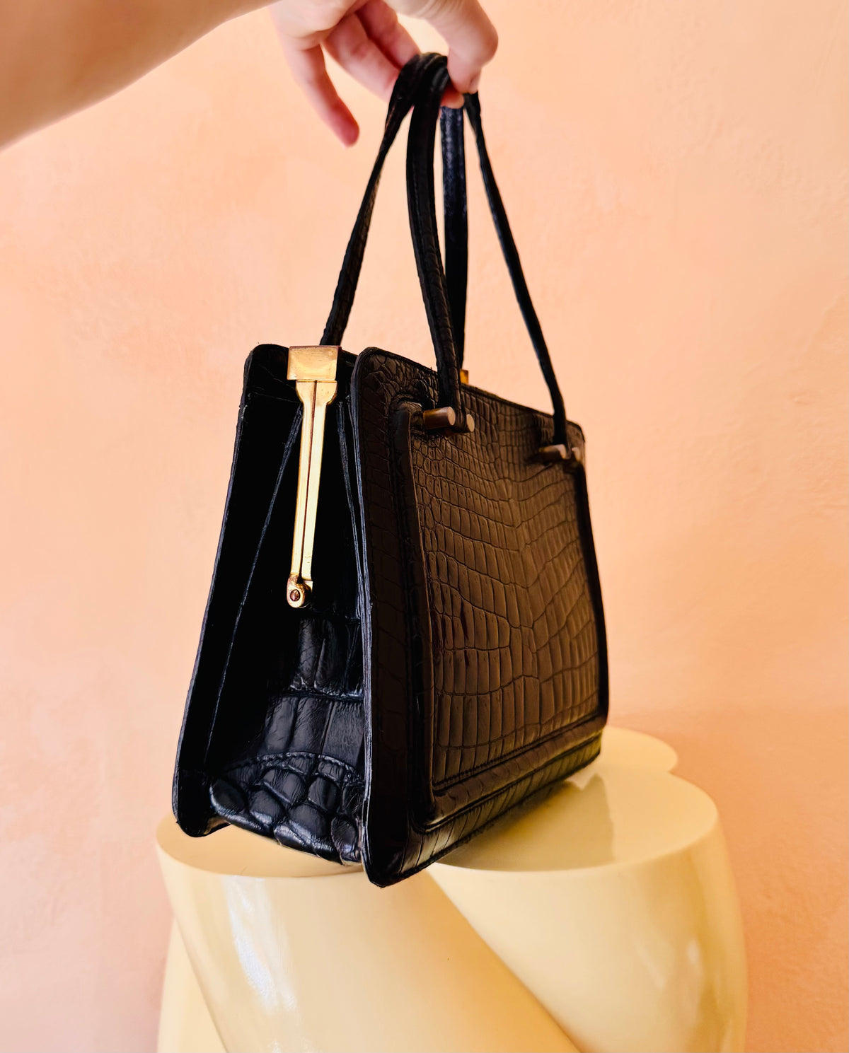 60’s Croco Top handle