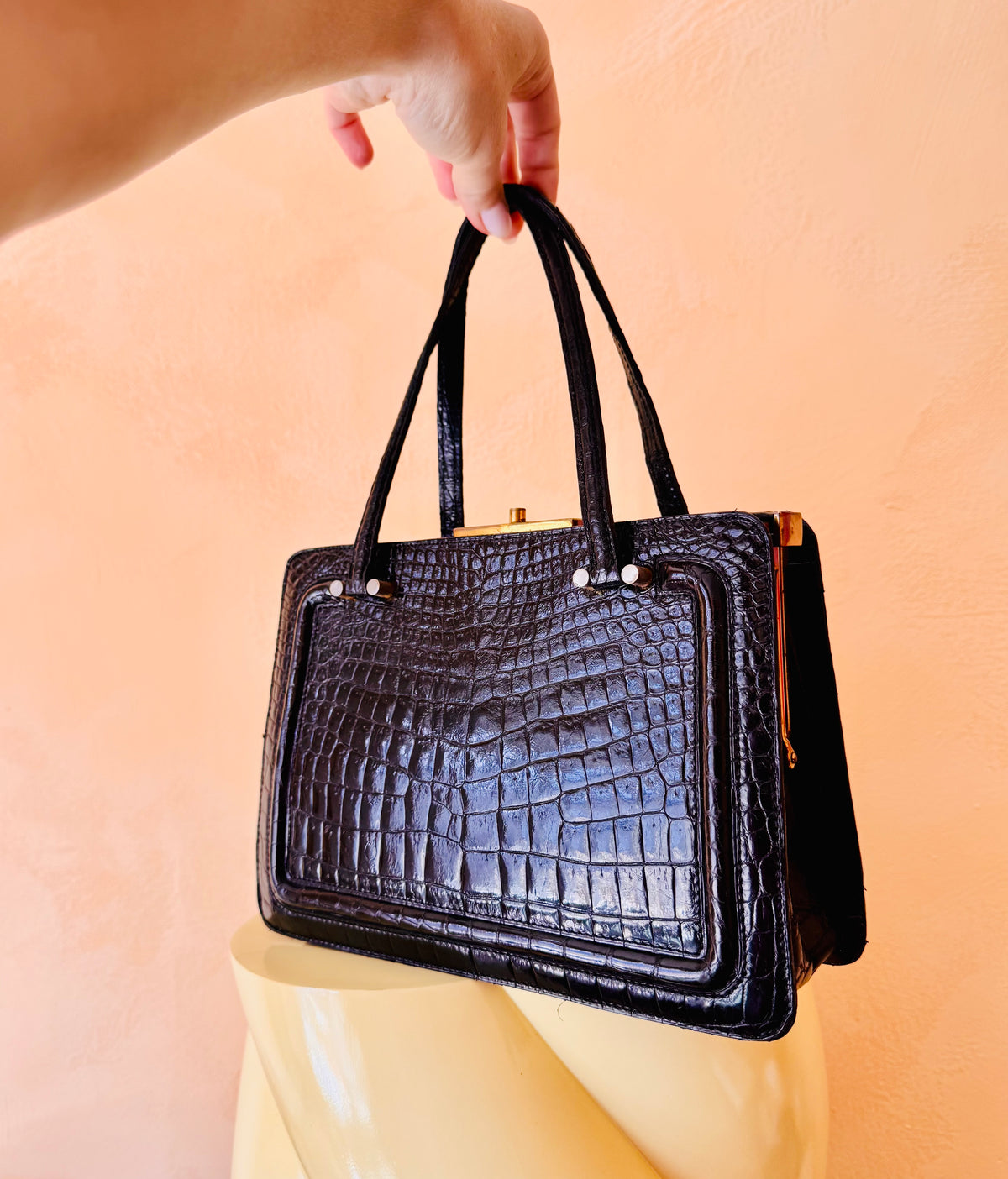 60’s Croco Top handle