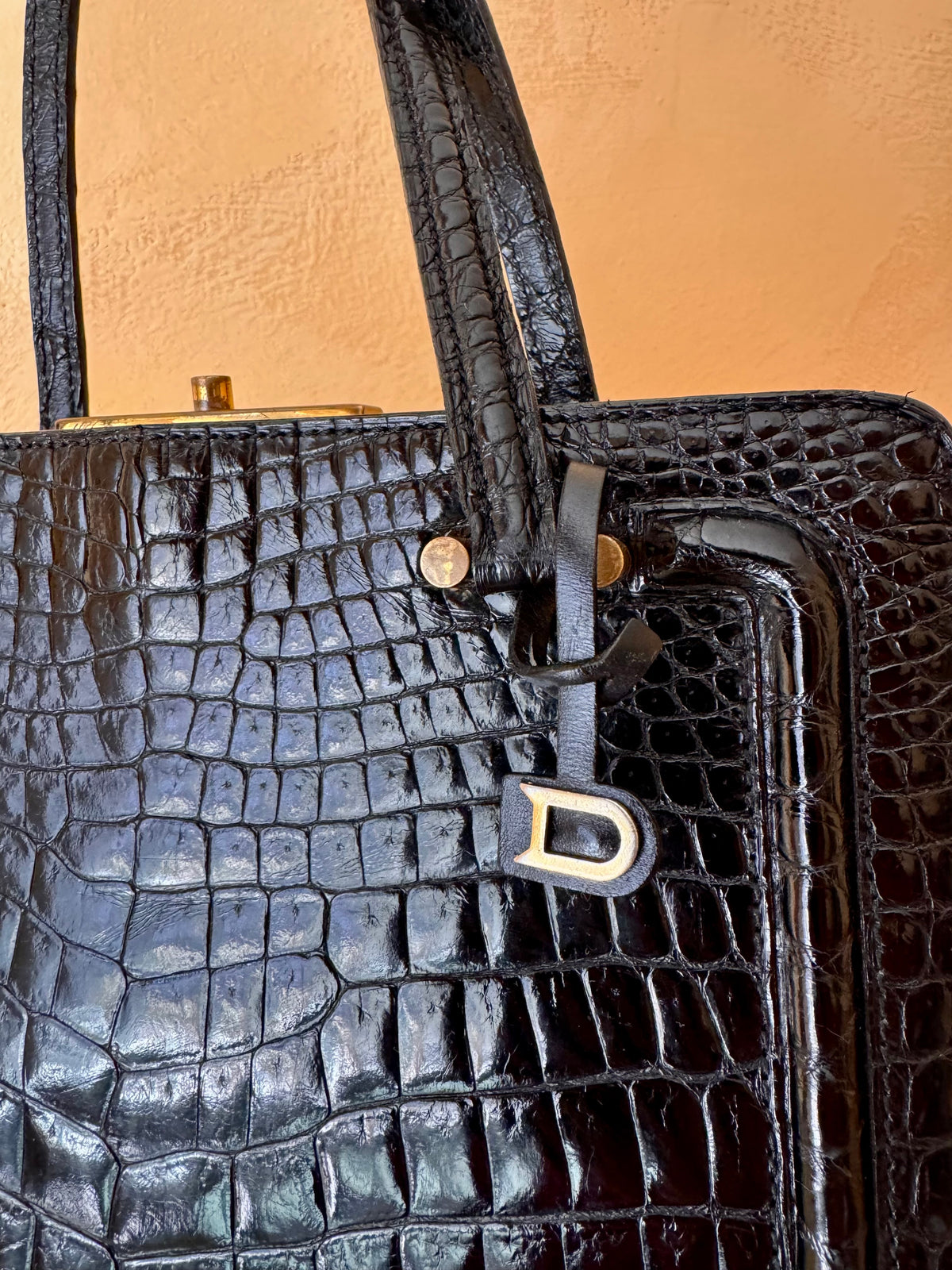 60’s Croco Top handle