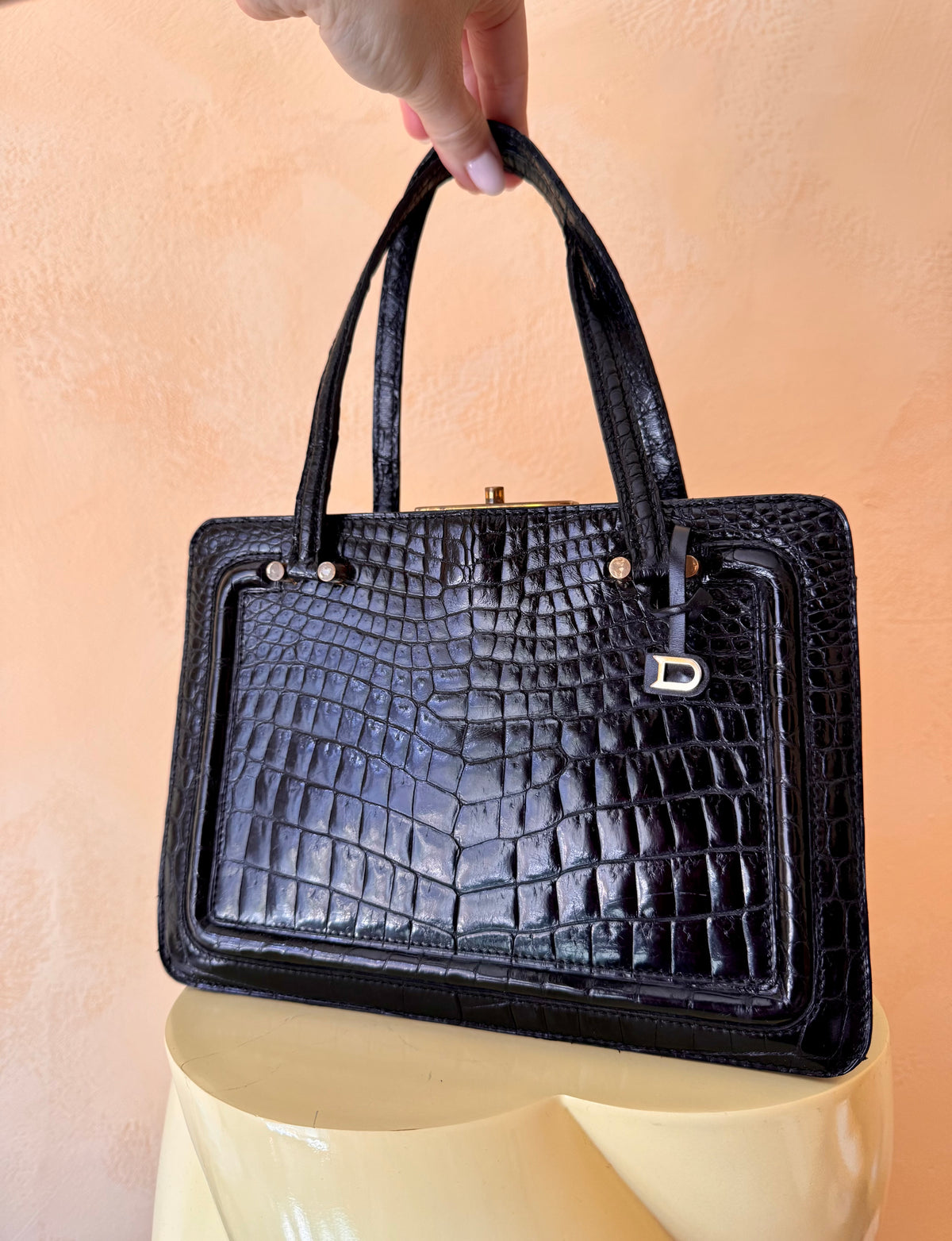 60’s Croco Top handle
